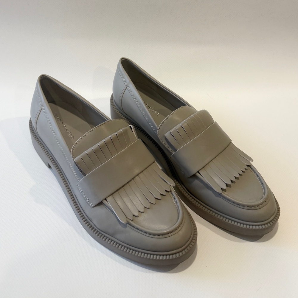 Gray Fringe Loafers